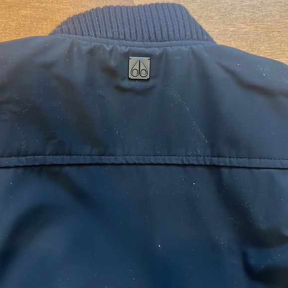 RARE! Authentic Moose Knuckles Leather & Nylon Bomber Jacket - Picture 6 of 6